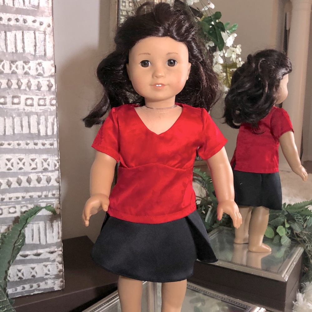 American Girl Doll Skirt & Top
